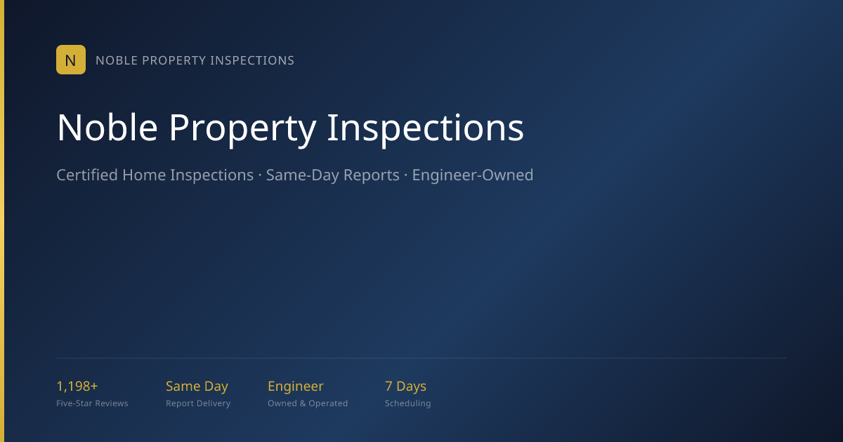Home Inspector in Peachtree City, GA | Noble Property Inspections